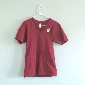 NWT - National Mills Burgundy Solid Color T-Shirt Women’s XS